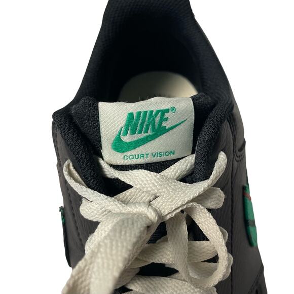 Rare - Men's Nike Court Vision Low Shoes Sneakers Black Green Red Cream Size 12 - Picture 5 of 7